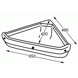 Hjrnekrybbe u/ spildkant