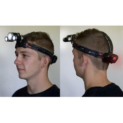 Pandelygte 300 Lumen Genopl. hvid/rd