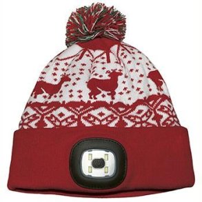 Julestrikhue med LED forlys