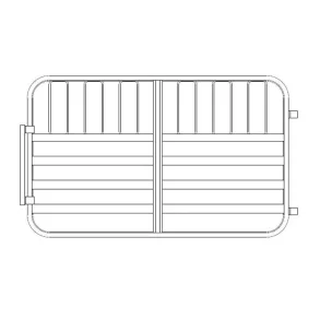 Aluminiums grinde 150 cm
